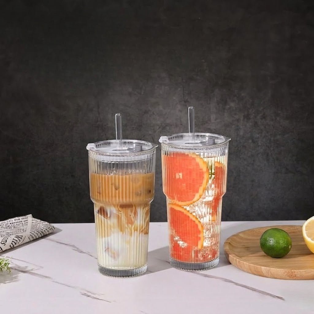 The Southern Atelier – Elegant Ribbed Glass Tumbler for Effortless Enjoyment with Timeless Charm - The Southern AtelierSKU_1775450172910_733