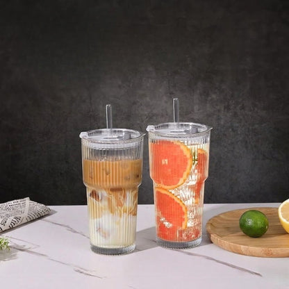 The Southern Atelier – Elegant Ribbed Glass Tumbler for Effortless Enjoyment with Timeless Charm - The Southern AtelierSKU_1775450172910_733