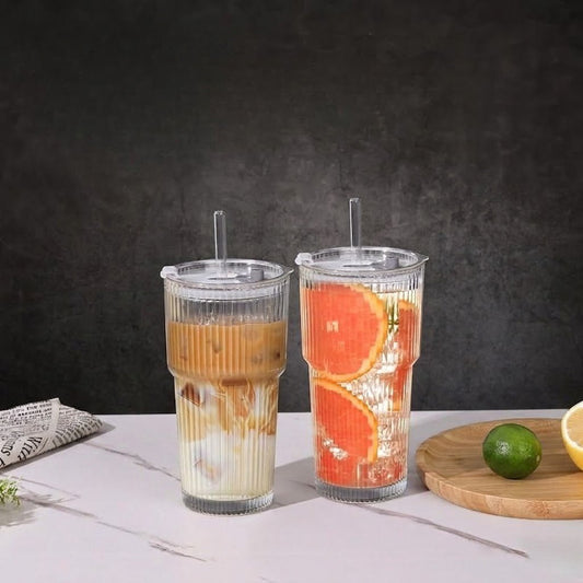 The Southern Atelier – Elegant Ribbed Glass Tumbler for Effortless Enjoyment with Timeless Charm - The Southern AtelierSKU_1775450172910_733