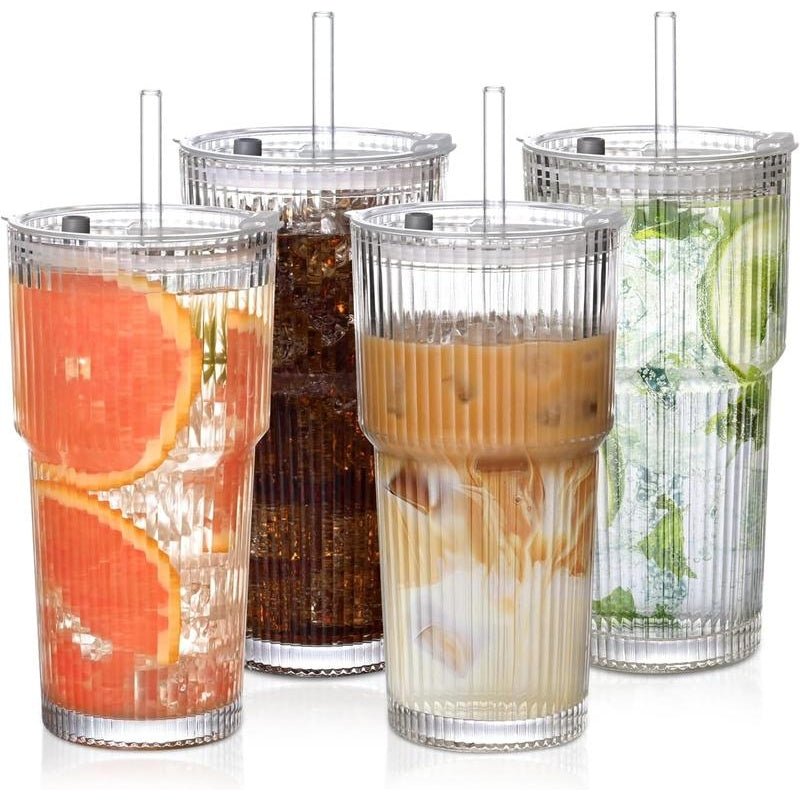 The Southern Atelier – Elegant Ribbed Glass Tumbler for Effortless Enjoyment with Timeless Charm - The Southern AtelierSKU_1775450172910_733