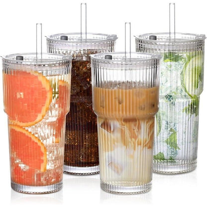 The Southern Atelier – Elegant Ribbed Glass Tumbler for Effortless Enjoyment with Timeless Charm - The Southern AtelierSKU_1775450172910_733