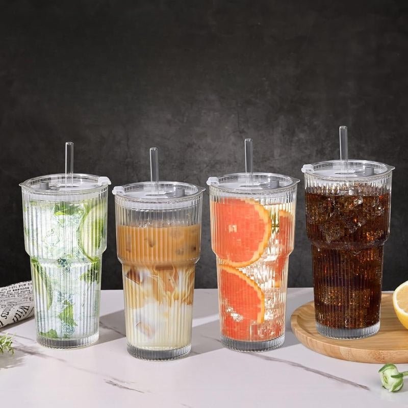 The Southern Atelier – Elegant Ribbed Glass Tumbler for Effortless Enjoyment with Timeless Charm - The Southern AtelierSKU_1775450172910_733