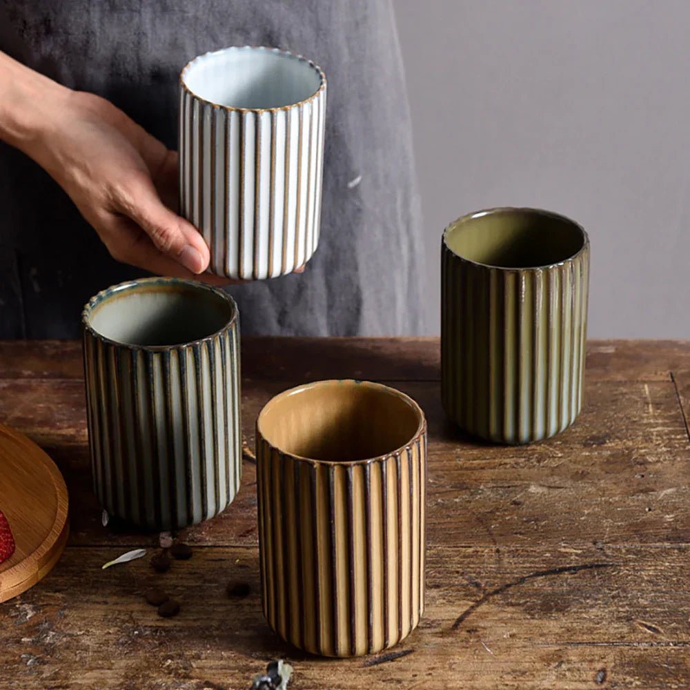 The Southern Atelier – Elegant Ripple Ceramic Mugs for a Timeless Charm - The Southern AtelierSKU_1775450086311_107