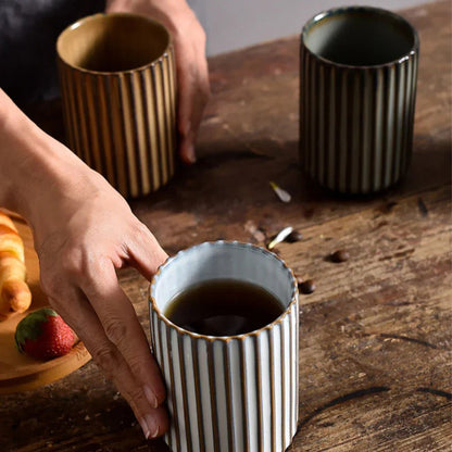 The Southern Atelier – Elegant Ripple Ceramic Mugs for a Timeless Charm - The Southern AtelierSKU_1775450086311_707