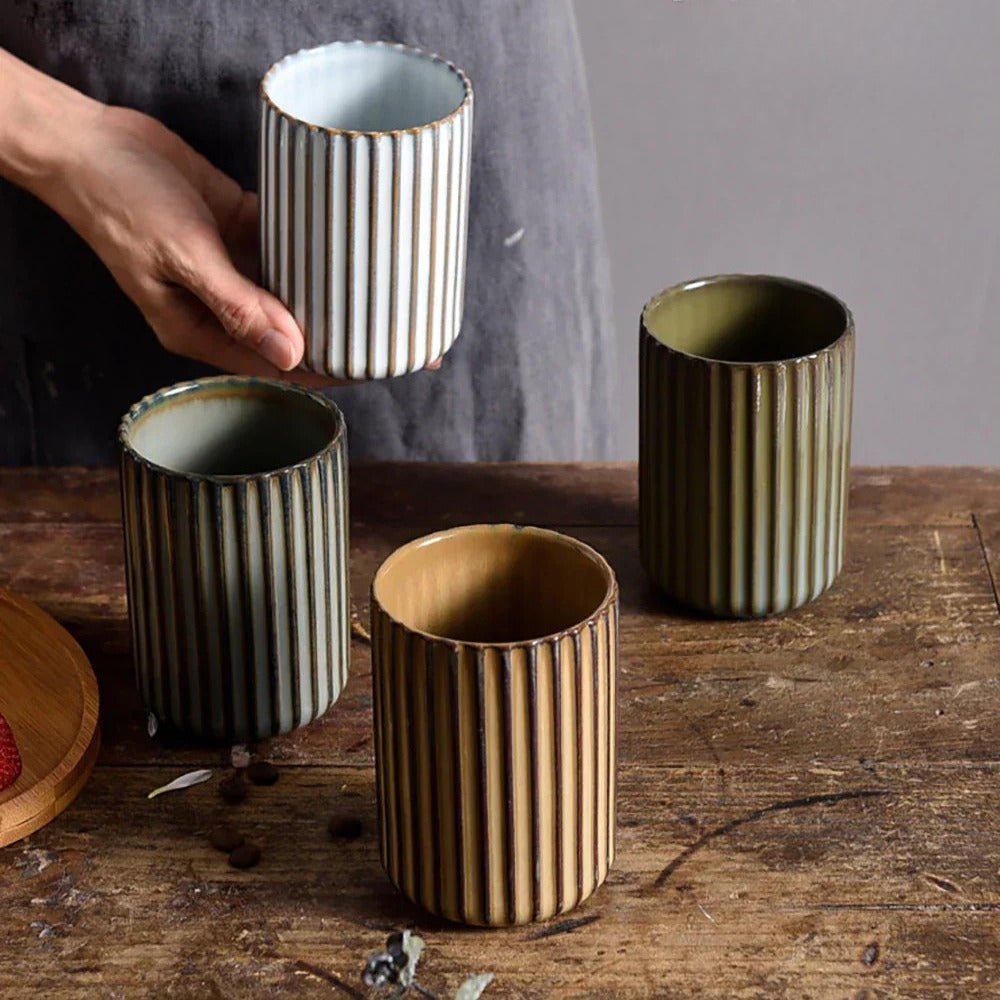 The Southern Atelier – Elegant Ripple Ceramic Mugs for a Timeless Charm - The Southern AtelierSKU_1775450086311_707