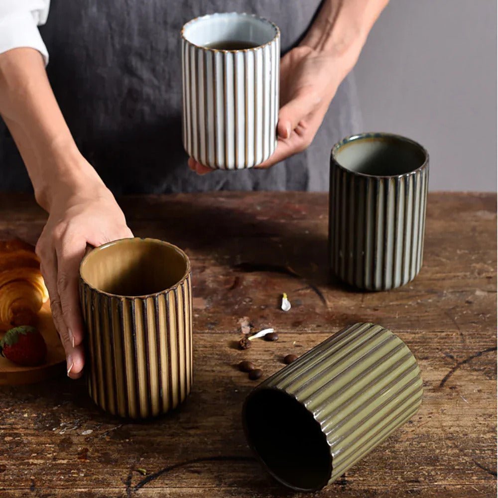 The Southern Atelier – Elegant Ripple Ceramic Mugs for a Timeless Charm - The Southern AtelierSKU_1775450086311_707
