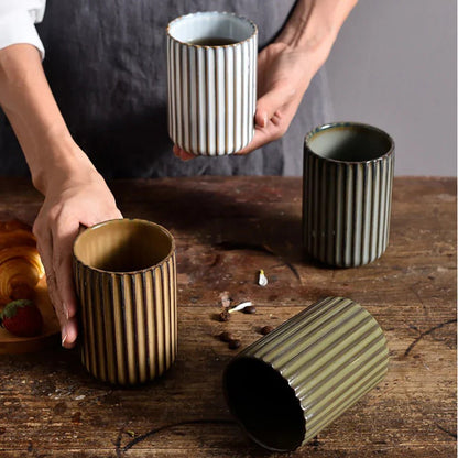 The Southern Atelier – Elegant Ripple Ceramic Mugs for a Timeless Charm - The Southern AtelierSKU_1775450086311_707