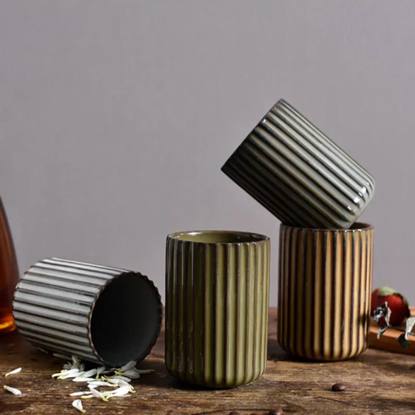 The Southern Atelier – Elegant Ripple Ceramic Mugs for a Timeless Charm - The Southern AtelierSKU_1775450086311_707