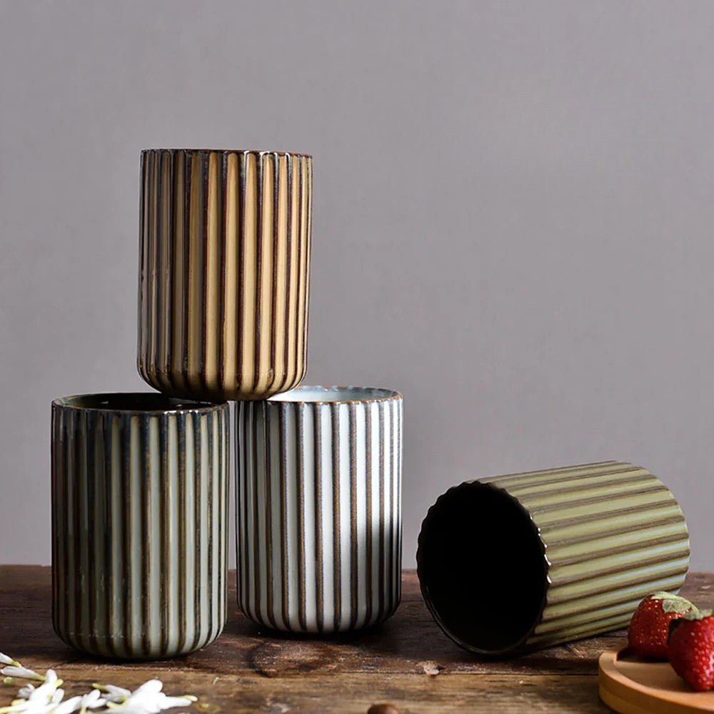 The Southern Atelier – Elegant Ripple Ceramic Mugs for a Timeless Charm - The Southern AtelierSKU_1775450086311_707