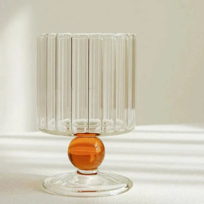 The Southern Atelier – Elegant Rippled Glass Goblet in Soft Hues for a Refined Dining Experience - The Southern AtelierSKU_1763119290849_214