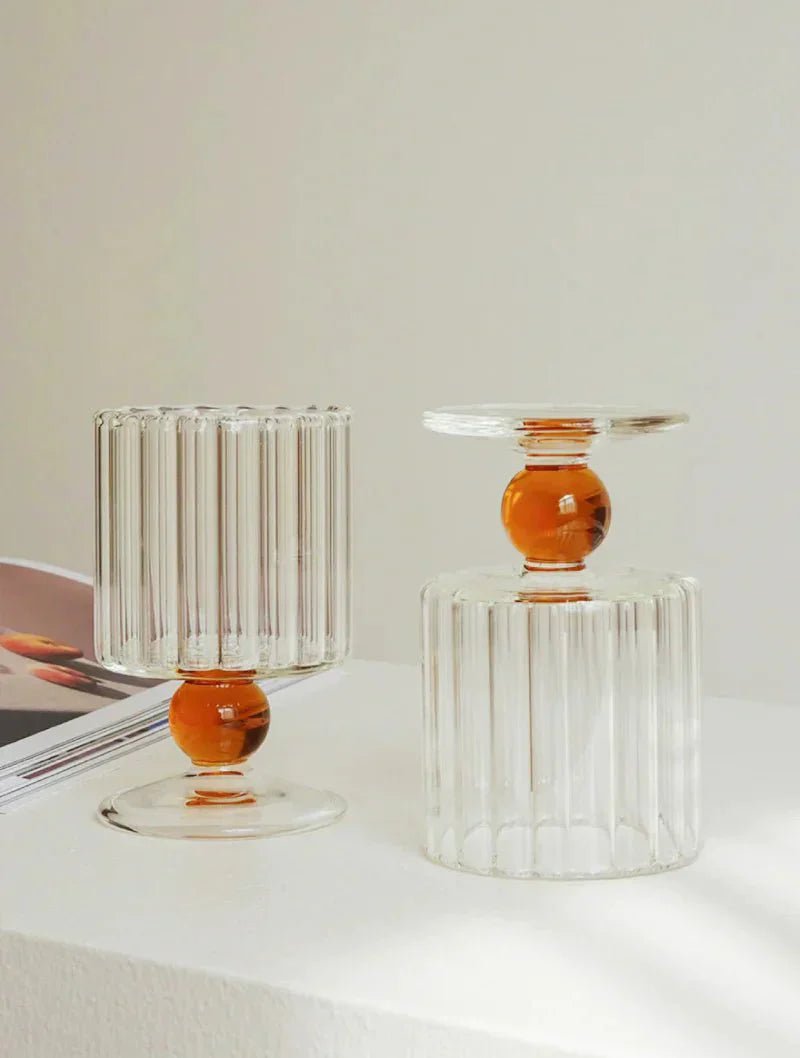 The Southern Atelier – Elegant Rippled Glass Goblet in Soft Hues for a Refined Dining Experience - The Southern AtelierSKU_1763119290849_891