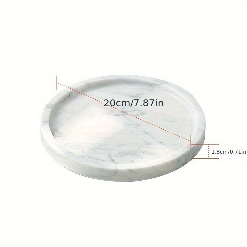 The Southern Atelier – Elegant Round Marble Jewelry Tray for Stylish Entertaining and Timeless Charm - The Southern AtelierSKU_1763118632586_213