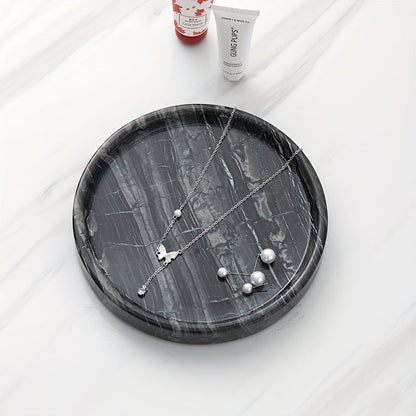 The Southern Atelier – Elegant Round Marble Jewelry Tray for Stylish Entertaining and Timeless Charm - The Southern AtelierSKU_1763118632586_716