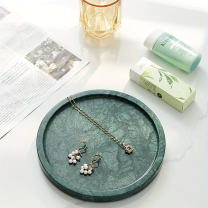 The Southern Atelier – Elegant Round Marble Jewelry Tray for Stylish Entertaining and Timeless Charm - The Southern AtelierSKU_1763118632586_716