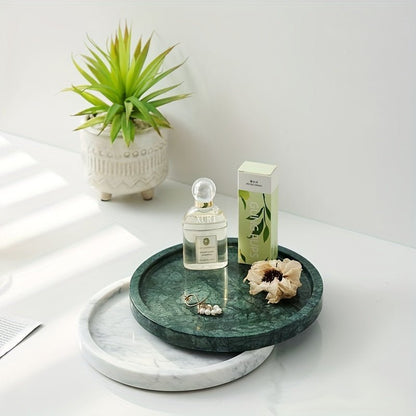 The Southern Atelier – Elegant Round Marble Jewelry Tray for Stylish Entertaining and Timeless Charm - The Southern AtelierSKU_1763118632586_716