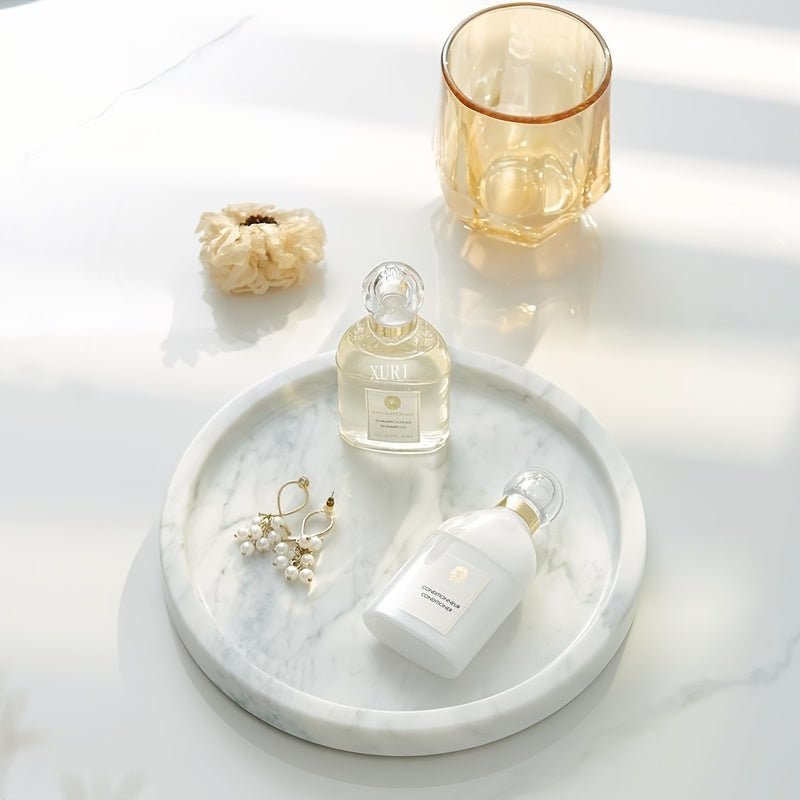 The Southern Atelier – Elegant Round Marble Jewelry Tray for Stylish Entertaining and Timeless Charm - The Southern AtelierSKU_1763118632586_716