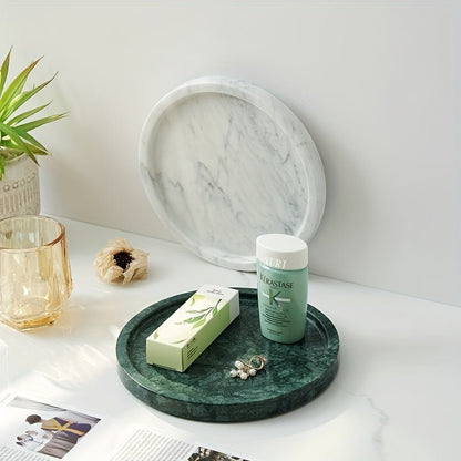 The Southern Atelier – Elegant Round Marble Jewelry Tray for Stylish Entertaining and Timeless Charm - The Southern AtelierSKU_1763118632586_716
