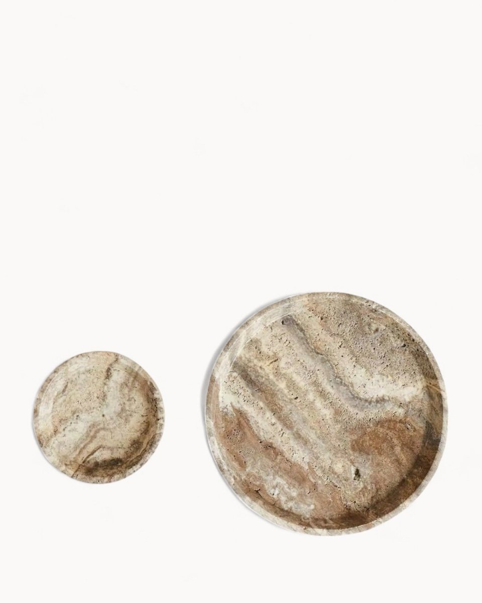The Southern Atelier – Elegant Round Travertine Jewelry Tray for a Serene Ambiance - The Southern AtelierSKU_1763118645036_32