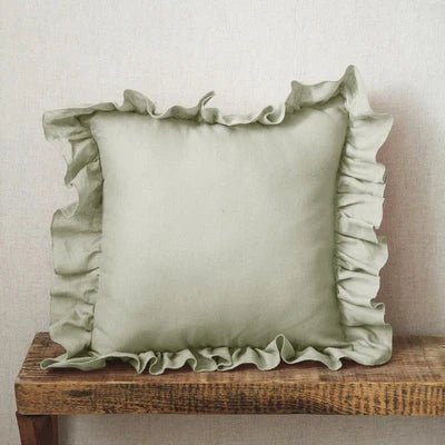 The Southern Atelier – Elegant Soft Frilled Linen Cushion Cover in Vibrant Shades for a Touch of Luxury - The Southern AtelierSKU_1763119317905_421