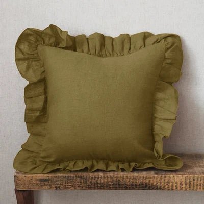 The Southern Atelier – Elegant Soft Frilled Linen Cushion Cover in Vibrant Shades for a Touch of Luxury - The Southern AtelierSKU_1763119317905_52