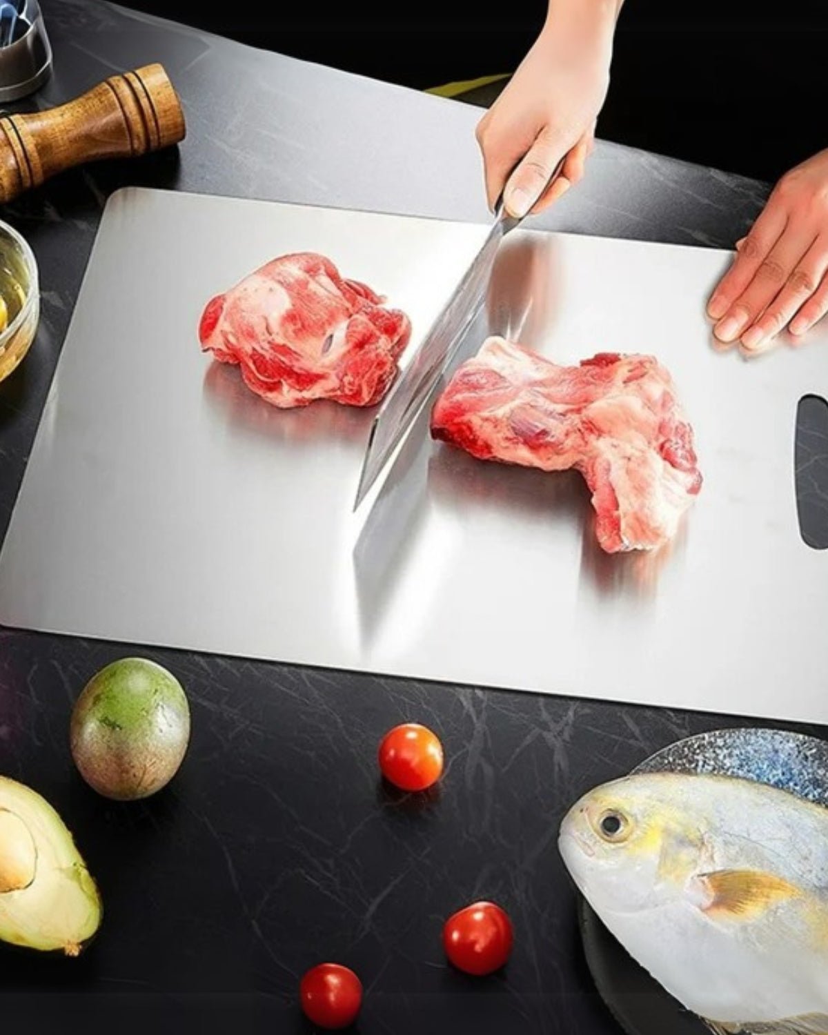 The Southern Atelier – Elegant Stainless Steel Cutting Board for Refined Aesthetics and Exquisite Culinary Experience - The Southern AtelierSKU_1767350226897_178