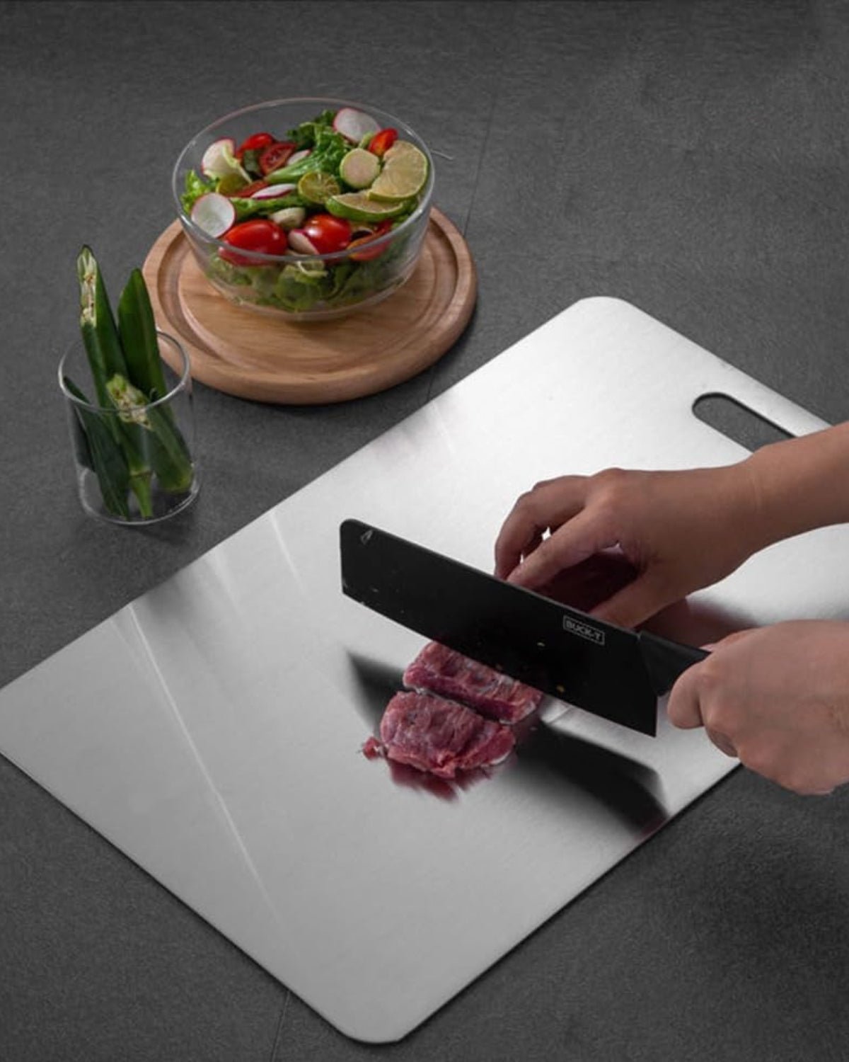 The Southern Atelier – Elegant Stainless Steel Cutting Board for Refined Aesthetics and Exquisite Culinary Experience - The Southern AtelierSKU_1767350226897_178