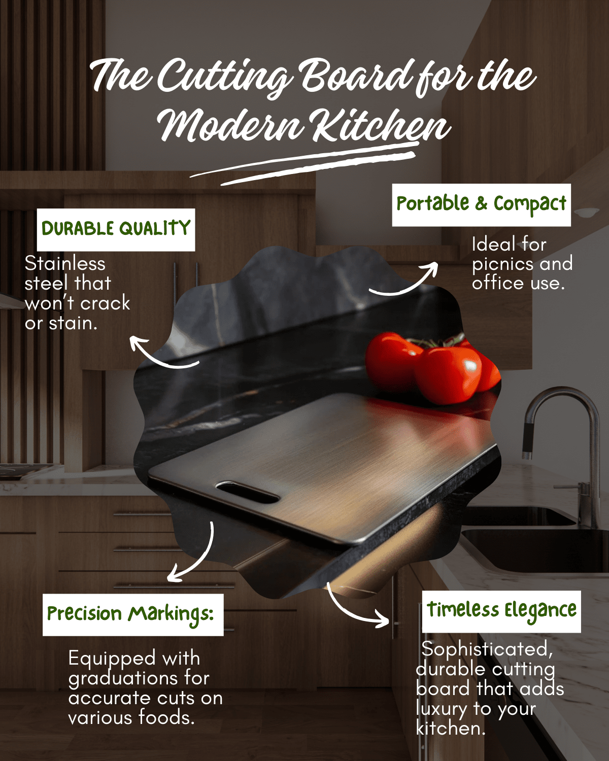 The Southern Atelier – Elegant Stainless Steel Cutting Board for Refined Aesthetics and Exquisite Culinary Experience - The Southern AtelierSKU_1767350226897_178