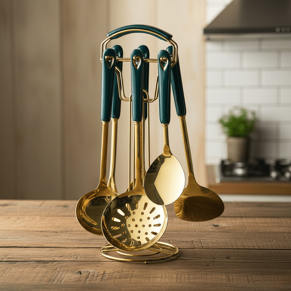 The Southern Atelier – Elegant Stainless Steel Kitchen Utensil Set for Modern Sophistication - The Southern AtelierSKU_1764698717928_654