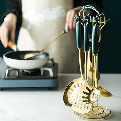 The Southern Atelier – Elegant Stainless Steel Kitchen Utensil Set for Modern Sophistication - The Southern AtelierSKU_1764698717928_654