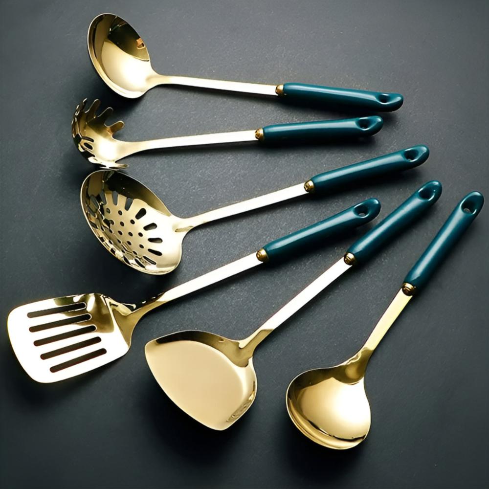 The Southern Atelier – Elegant Stainless Steel Kitchen Utensil Set for Modern Sophistication - The Southern AtelierSKU_1764698717928_654
