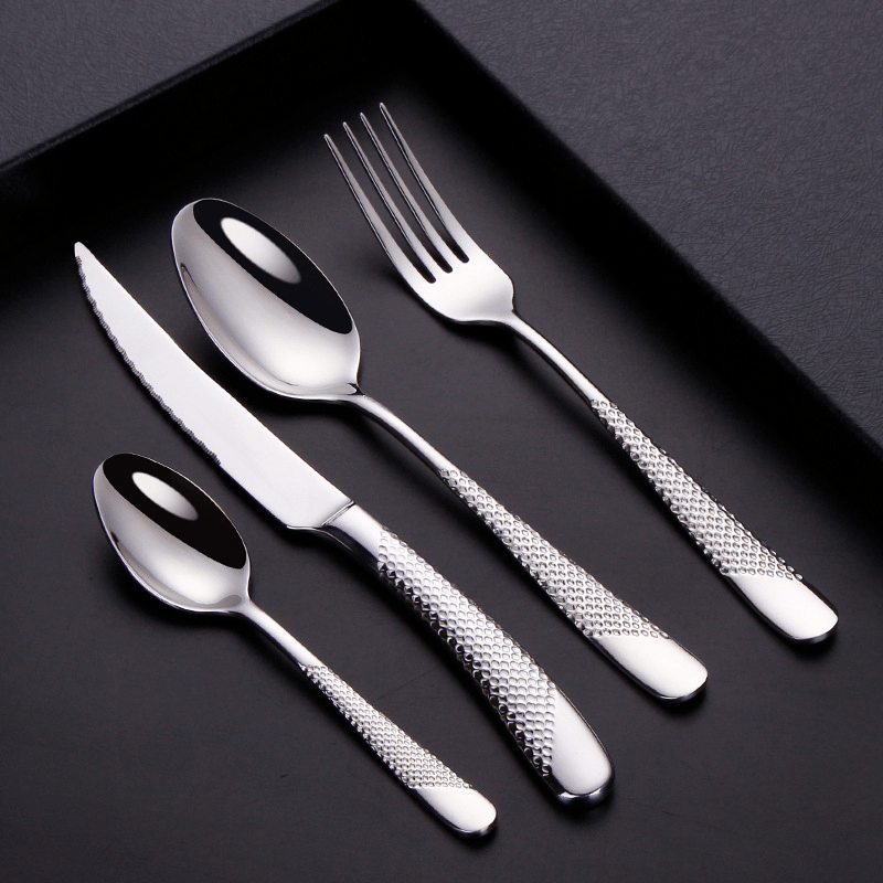 The Southern Atelier – Elegant Textured Stainless Steel Cutlery Set for a Stylish Dining Experience - The Southern AtelierSKU_1764698715877_963
