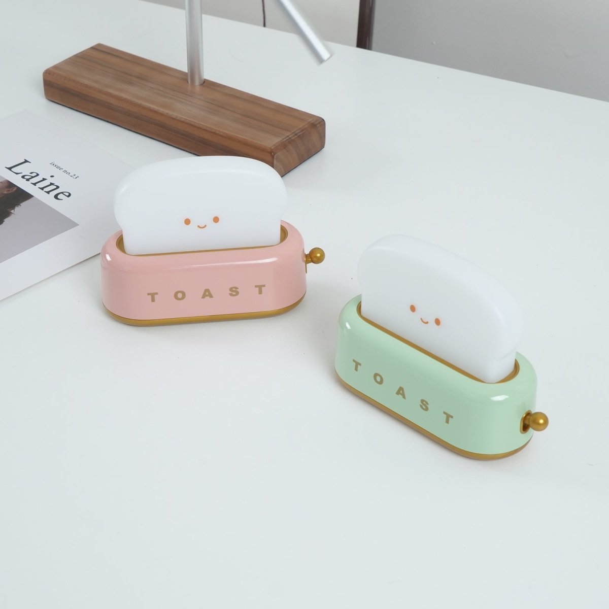 The Southern Atelier – Elegant Toaster Table Lamp in Soft Pastels for a Serene Ambiance - The Southern AtelierSKU_1763119283014_152