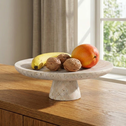The Southern Atelier – Elegant Travertine Fruit Bowl for Sophisticated Dining Spaces, with Timeless Charm - The Southern AtelierSKU_1769008250835_981