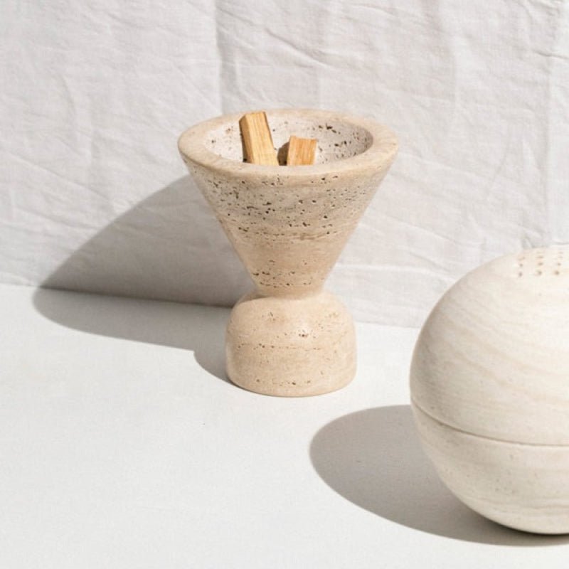 The Southern Atelier – Elegant Travertine Incense Burner for a Serene Ambiance - The Southern AtelierSKU_1774881584500_67