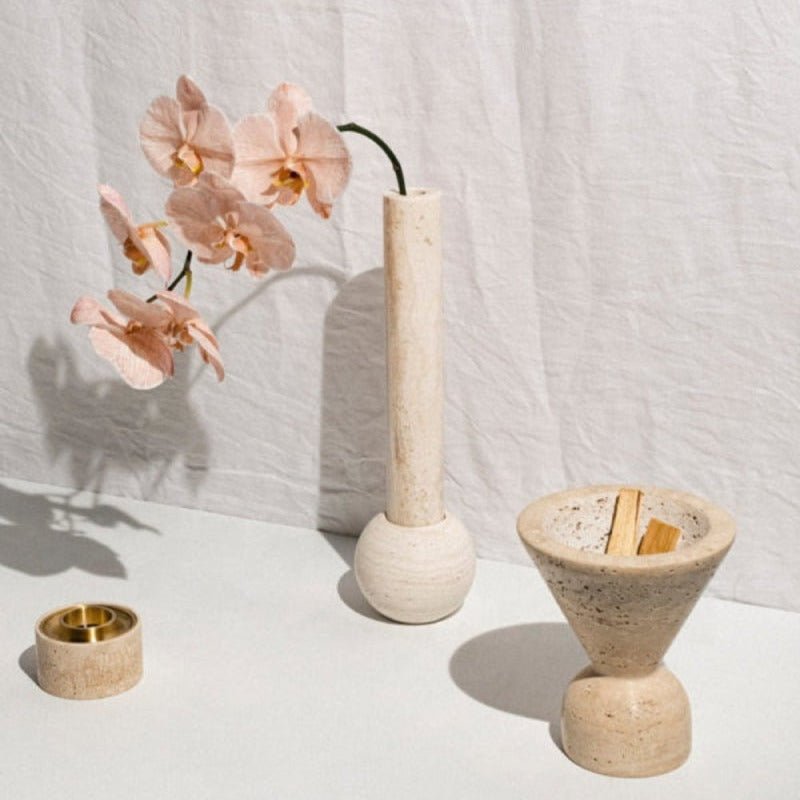 The Southern Atelier – Elegant Travertine Incense Burner for a Serene Ambiance - The Southern AtelierSKU_1774881584500_67