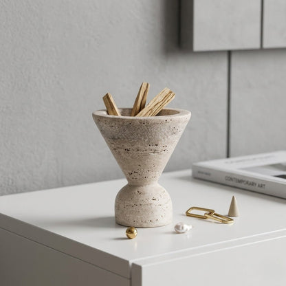 The Southern Atelier – Elegant Travertine Incense Burner for a Serene Ambiance - The Southern AtelierSKU_1774881584500_67