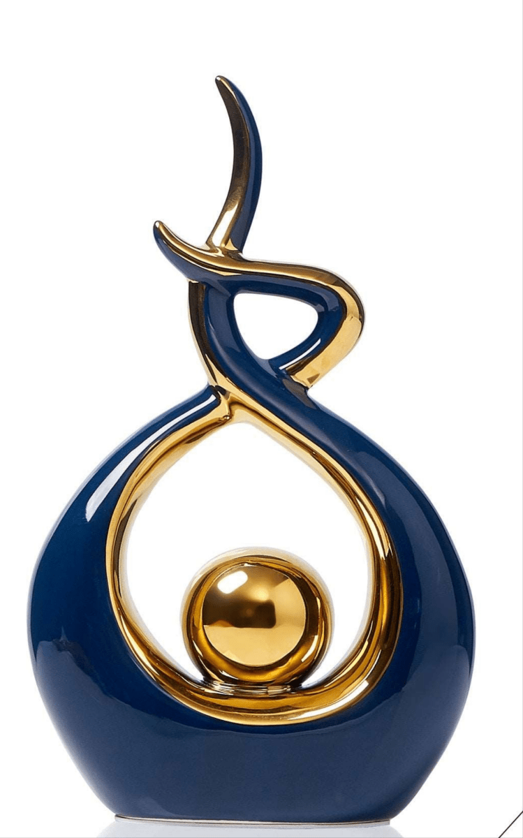 The Southern Atelier – Elegant Twisted Ceramic Sculpture with Golden Highlights for a Timeless Charm - The Southern AtelierSKU_1763119421386_143