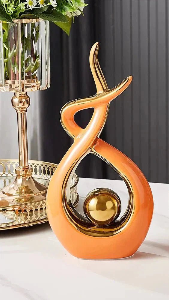 The Southern Atelier – Elegant Twisted Ceramic Sculpture with Golden Highlights for a Timeless Charm - The Southern AtelierSKU_1763119421386_143