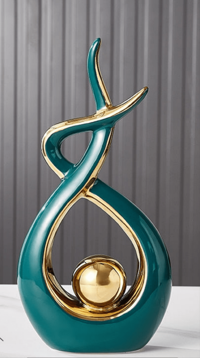 The Southern Atelier – Elegant Twisted Ceramic Sculpture with Golden Highlights for a Timeless Charm - The Southern AtelierSKU_1763119421386_143