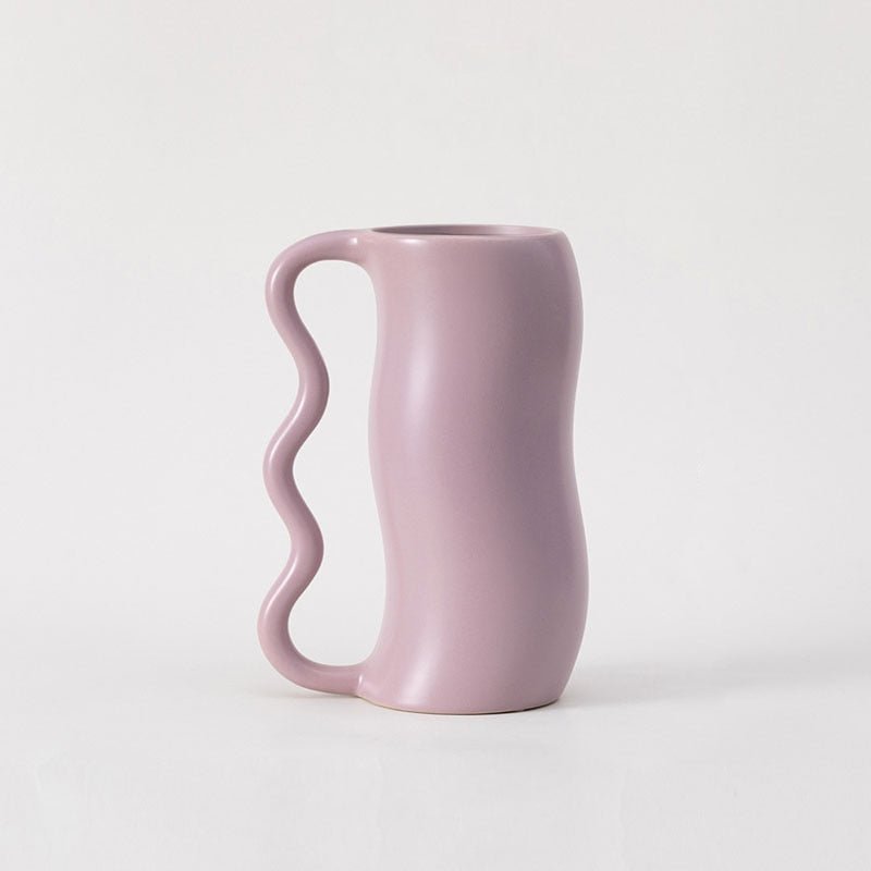 The Southern Atelier – Elegant Wavy Ceramic Vase in Soft Pastel Hues for a Tranquil Atmosphere - The Southern AtelierSKU_1766400548025_483