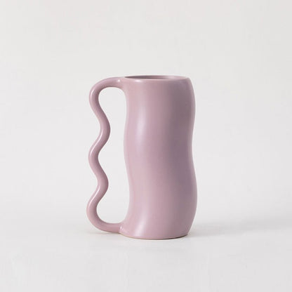The Southern Atelier – Elegant Wavy Ceramic Vase in Soft Pastel Hues for a Tranquil Atmosphere - The Southern AtelierSKU_1766400548025_483