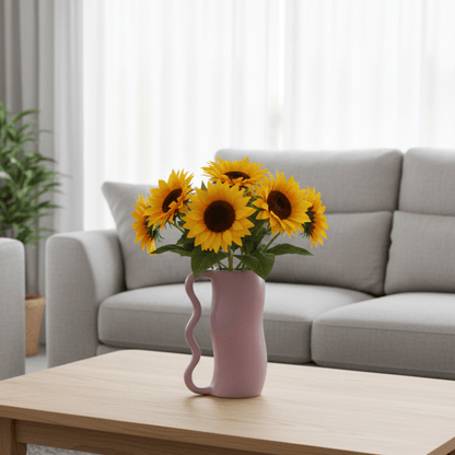 The Southern Atelier – Elegant Wavy Ceramic Vase in Soft Pastel Hues for a Tranquil Atmosphere - The Southern AtelierSKU_1766400548025_549