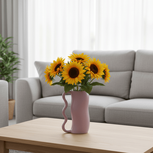The Southern Atelier – Elegant Wavy Ceramic Vase in Soft Pastel Hues for a Tranquil Atmosphere - The Southern AtelierSKU_1766400548025_549