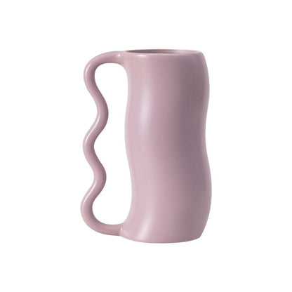 The Southern Atelier – Elegant Wavy Ceramic Vase in Soft Pastel Hues for a Tranquil Atmosphere - The Southern AtelierSKU_1766400548025_549
