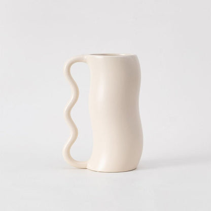 The Southern Atelier – Elegant Wavy Ceramic Vase in Soft Pastel Hues for a Tranquil Atmosphere - The Southern AtelierSKU_1766400548025_549