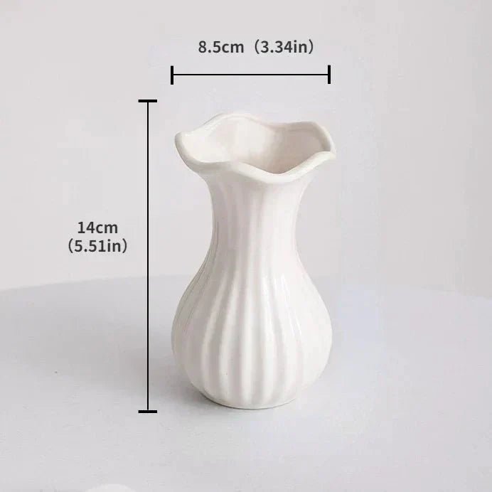 The Southern Atelier – Elegant White Ceramic Vase for Contemporary Spaces with Timeless Charm - The Southern AtelierSKU_1763119028925_299