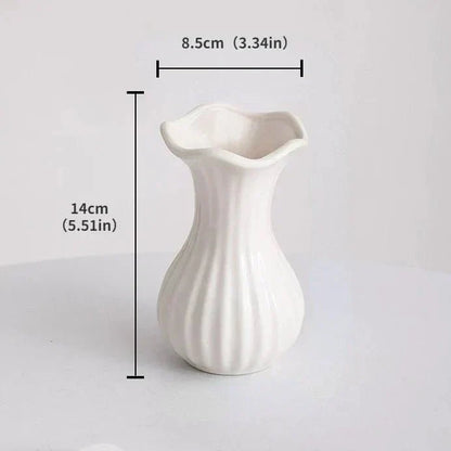 The Southern Atelier – Elegant White Ceramic Vase for Contemporary Spaces with Timeless Charm - The Southern AtelierSKU_1763119028925_299