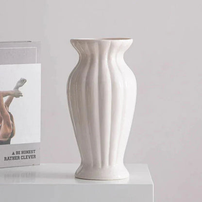 The Southern Atelier – Elegant White Ceramic Vase for Contemporary Spaces with Timeless Charm - The Southern AtelierSKU_1763119028925_299