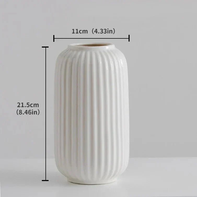The Southern Atelier – Elegant White Ceramic Vase for Contemporary Spaces with Timeless Charm - The Southern AtelierSKU_1763119028925_299