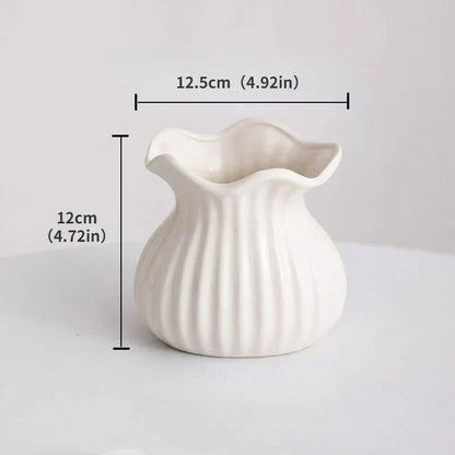 The Southern Atelier – Elegant White Ceramic Vase for Contemporary Spaces with Timeless Charm - The Southern AtelierSKU_1763119028925_299